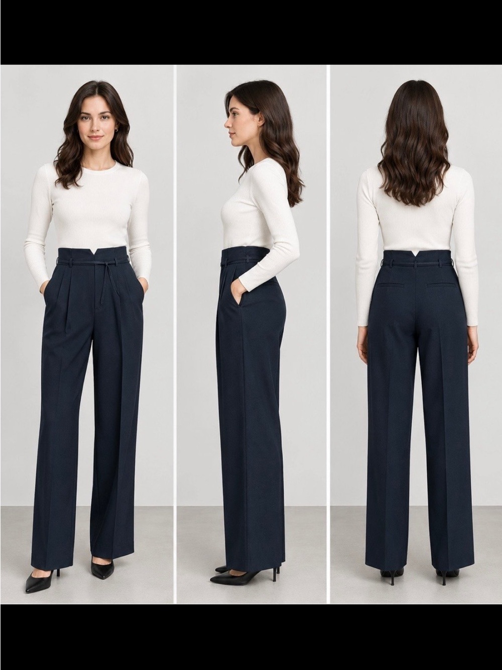 Red Valentino spa High-Waist Trousers dress pants black 44/ M